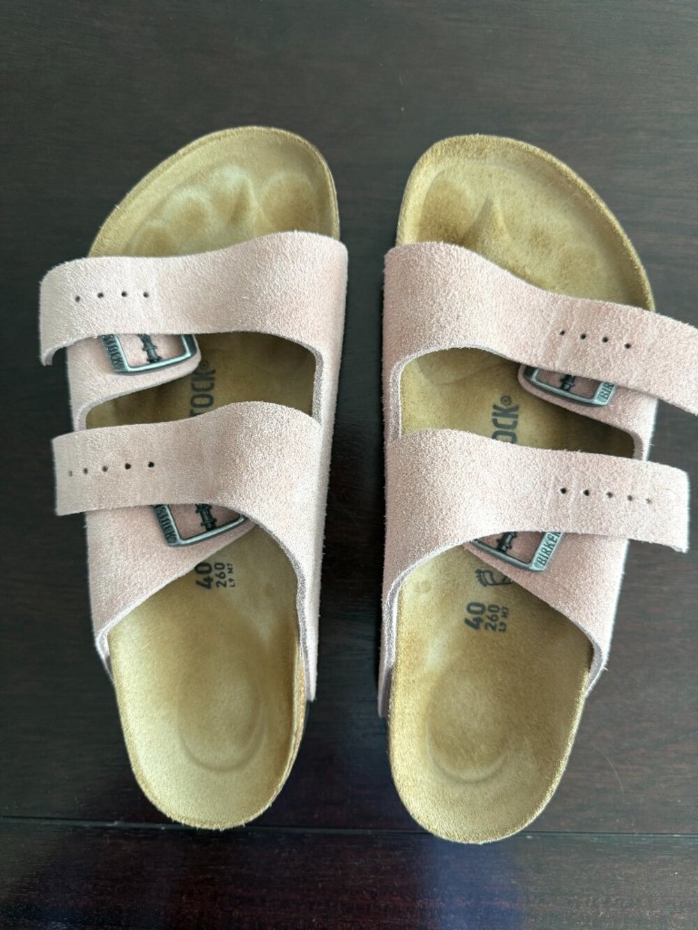 Birkenstock Arizona Suede, Pink Clay sz 40 Regular/Wide